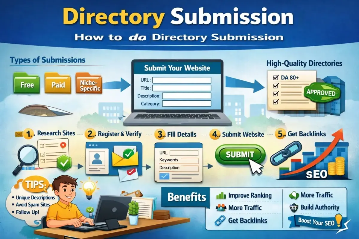 Directory Submission kya hai aur SEO me Backlinks banane ke liye ise kaise kare: A complete 2026 guide for beginners.
